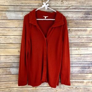Eileen Fisher Orange Cardigan Sweater. Size Small.